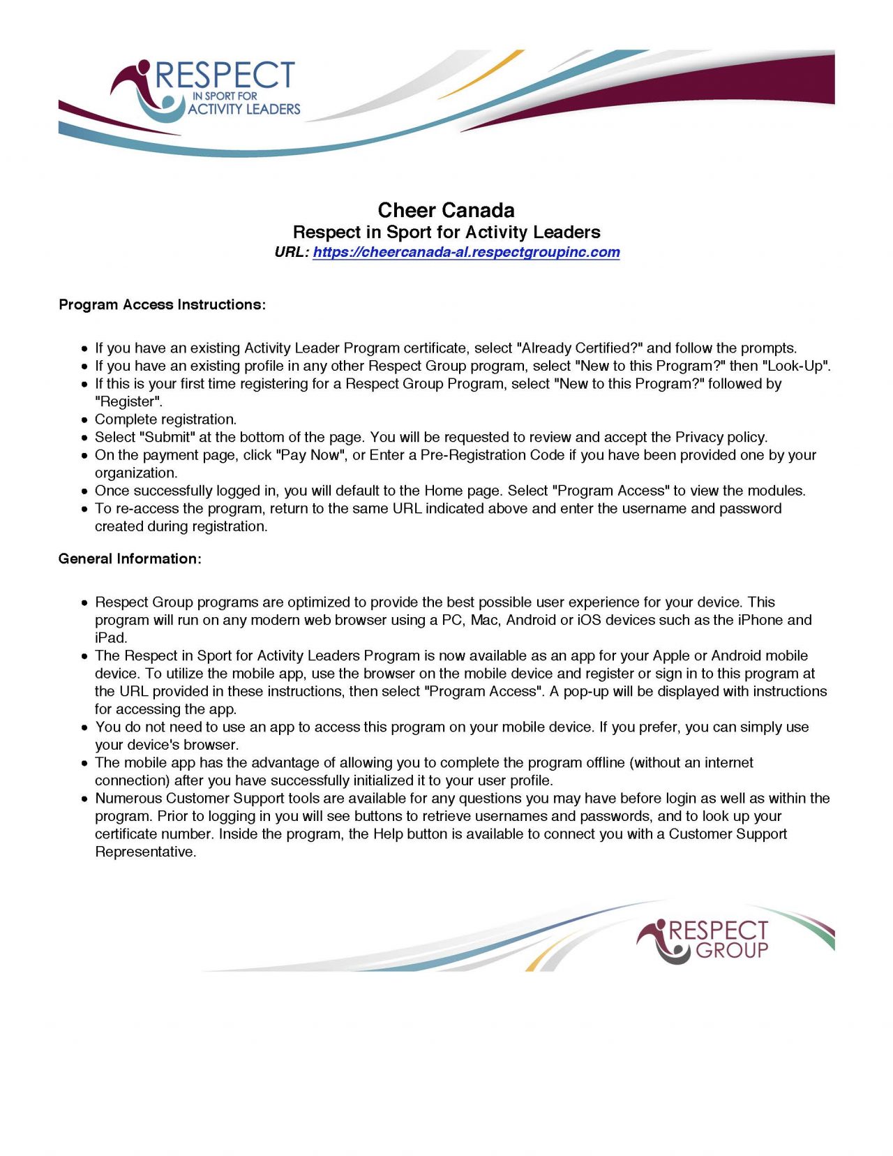 SAFESPORT Cheer Canada